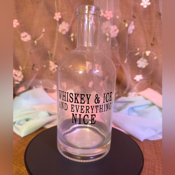 Whiskey & Ice and Everything Nice Decanter 9x4in - Picture 1 of 4